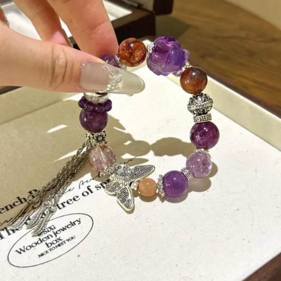 Amethyst Bead Bracelet